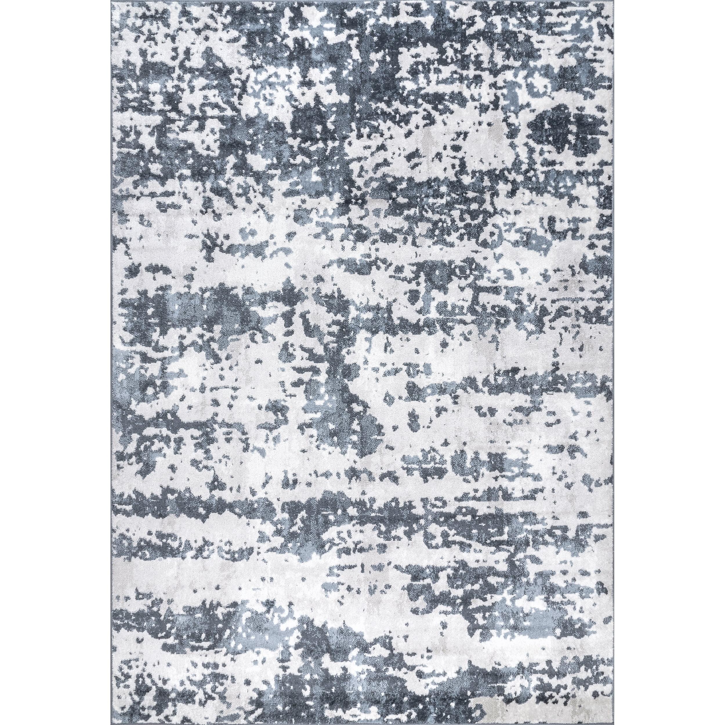 4'3"x6' Ginny Contemporary Speckled Abstract Area Rug Blue - nuLOOM: Machine Made, Low Pile, Indoor Use
