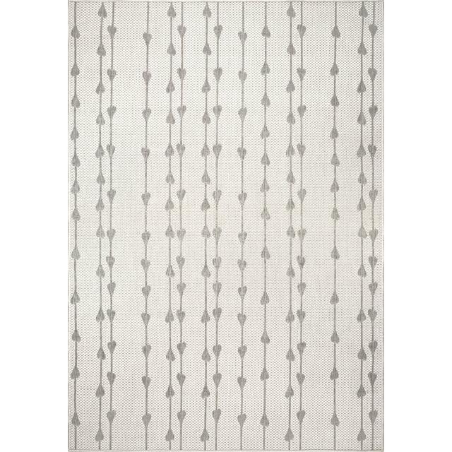 Nuloom Grayson Moroccan Trellis Indoor and Outdoor Area Rug, Gray, 6'7"x9'
