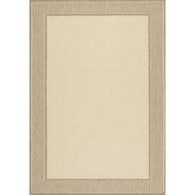 Nuloom Gris Bordered 3x5 Indoor/Outdoor Accent Rug for Living Room Patio Deck Front Porch Entryway Kitchen, Beige/Tan