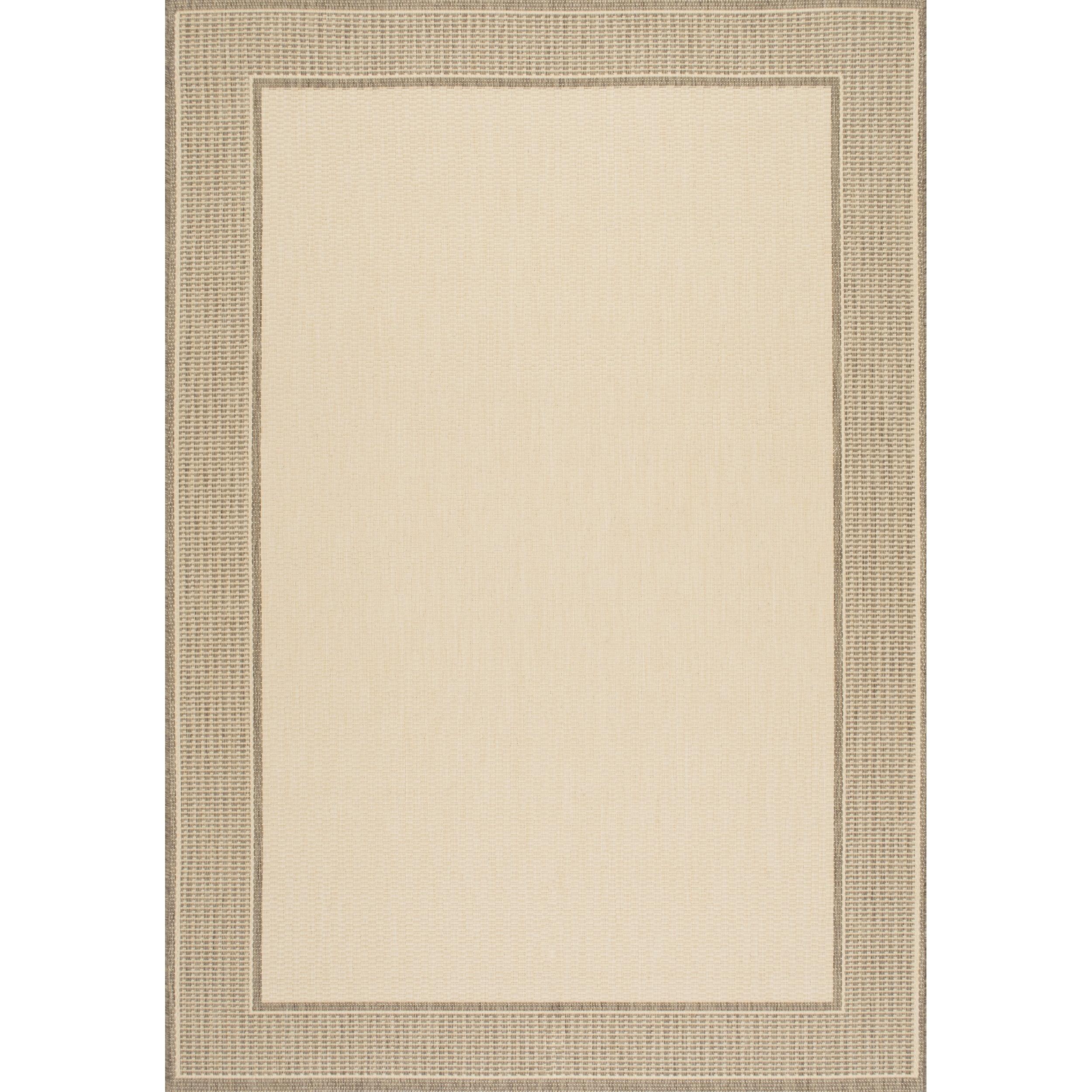 nuLOOM Gris Border Indoor/Outdoor Area Rug, 5' 3" x 7' 6", Beige