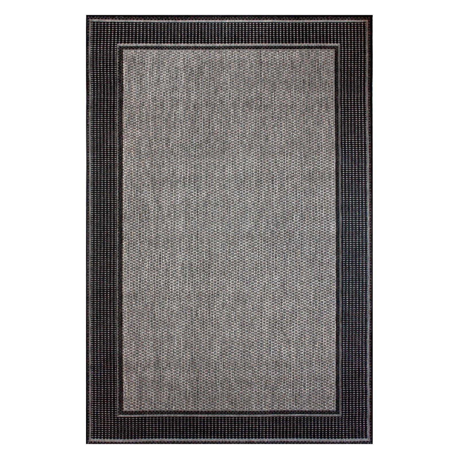 nuLOOM Gris Border Indoor/Outdoor Area Rug, 7' 6" x 10' 9", Gray