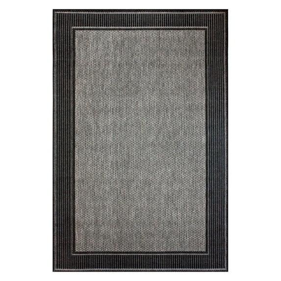 nuLOOM Gris Border Indoor/Outdoor Area Rug, 7' 6" x 10' 9", Gray