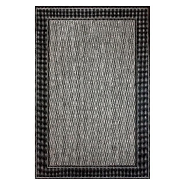 nuLOOM Gris Border Indoor/Outdoor Area Rug, 7' 6" x 10' 9", Gray