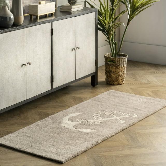 nuLOOM Hand Tufted Set Sail Area Rug, 2' x 6', Beige