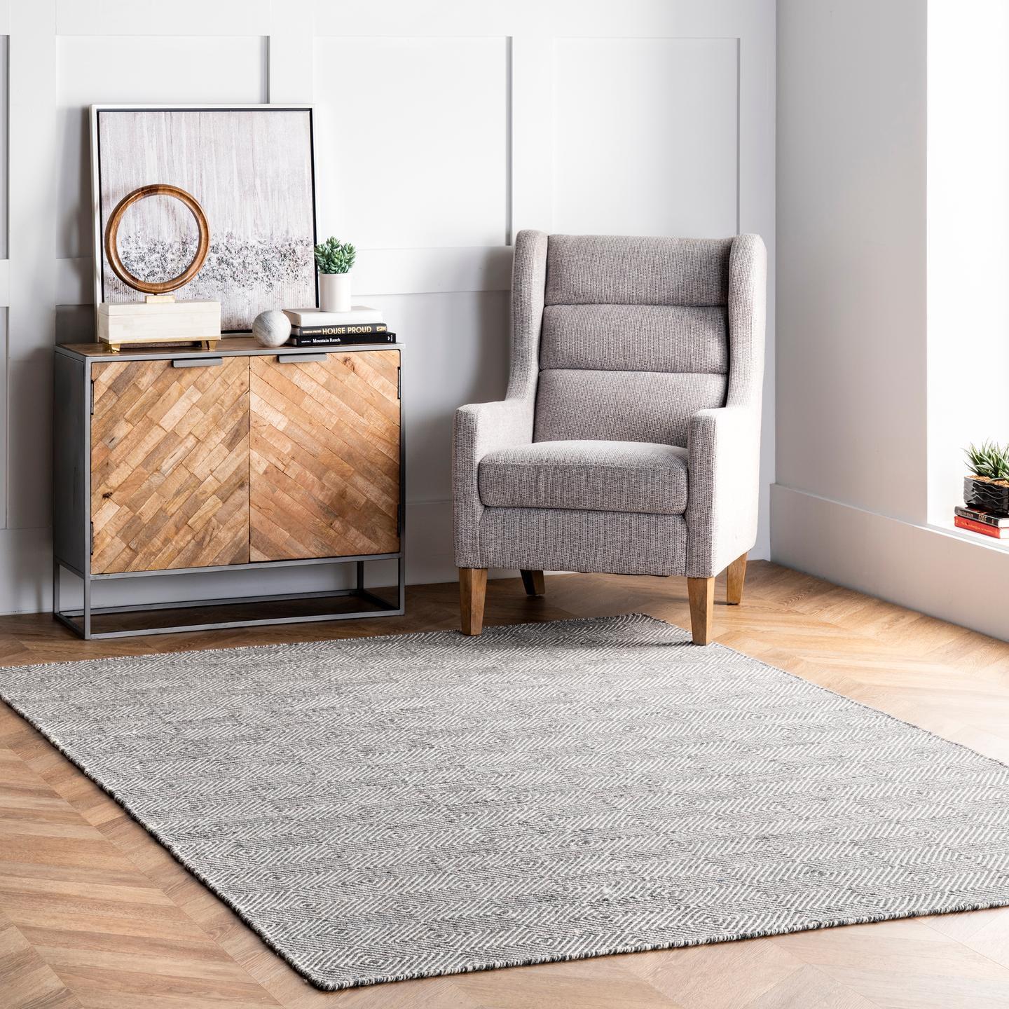 Nuloom Ago Geometric Wool Indoor Area Rug