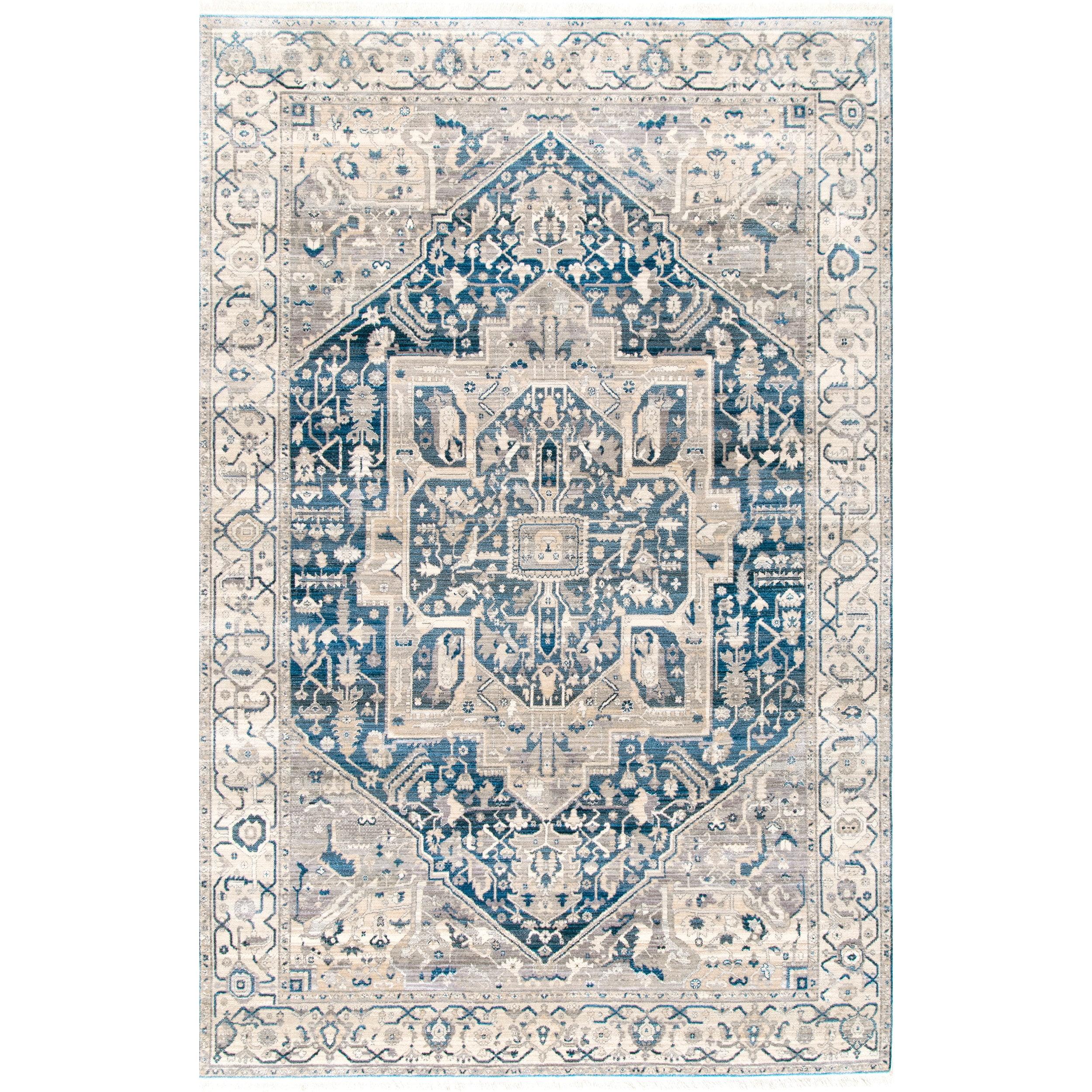 Nuloom Harriet Oriental/Persian 4x6 Indoor Area Rug for Living Room Bedroom Dining Room Kitchen, Grey/Multicolor