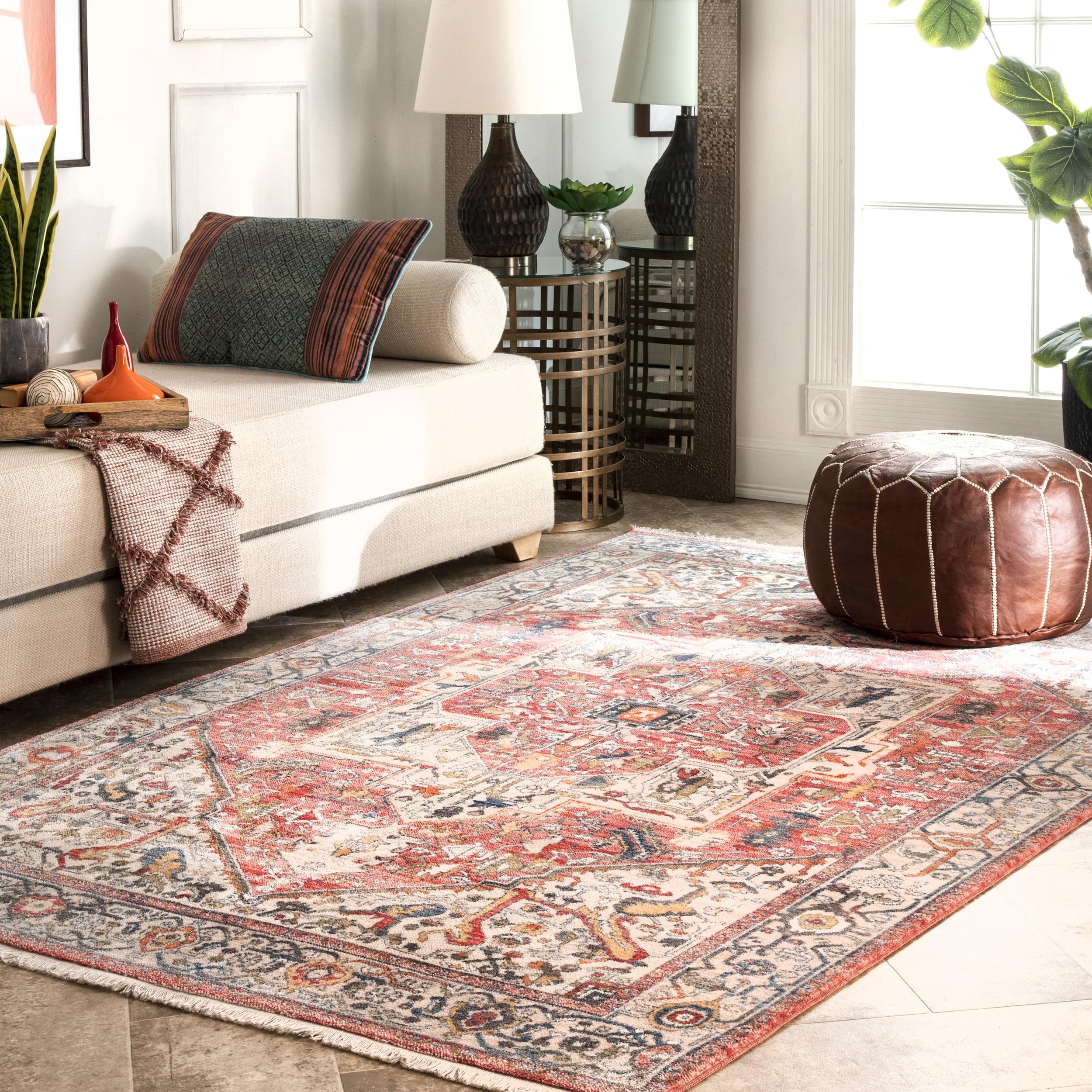 Nuloom Harriet Vintage Medallion Fringe Area Rug