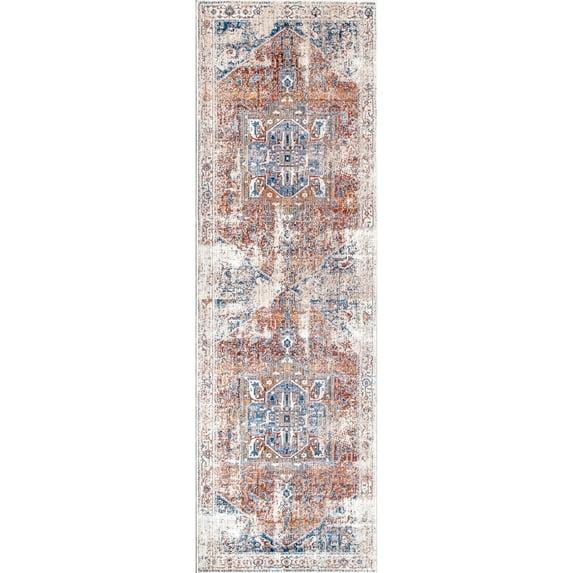 Nuloom Harriet Oriental/Persian 2x6 Runner Indoor Area Rug for Living Room Bedroom Dining Room Entryway Hallway Kitchen, Ivory/Multicolor