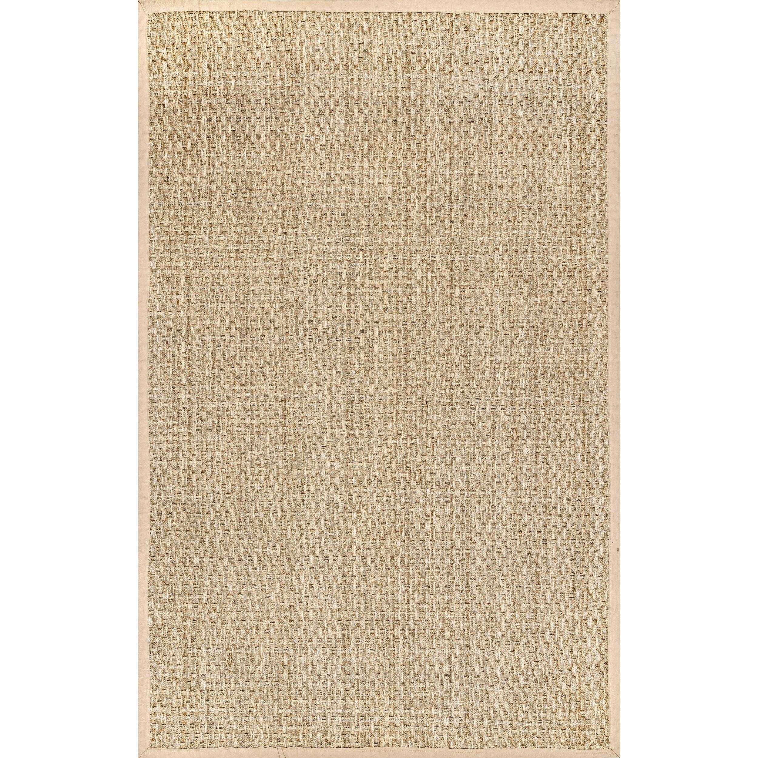 Nuloom Hesse Checker Weave Seagrass Indoor Area Rug, 2' 6" x 4', Natural