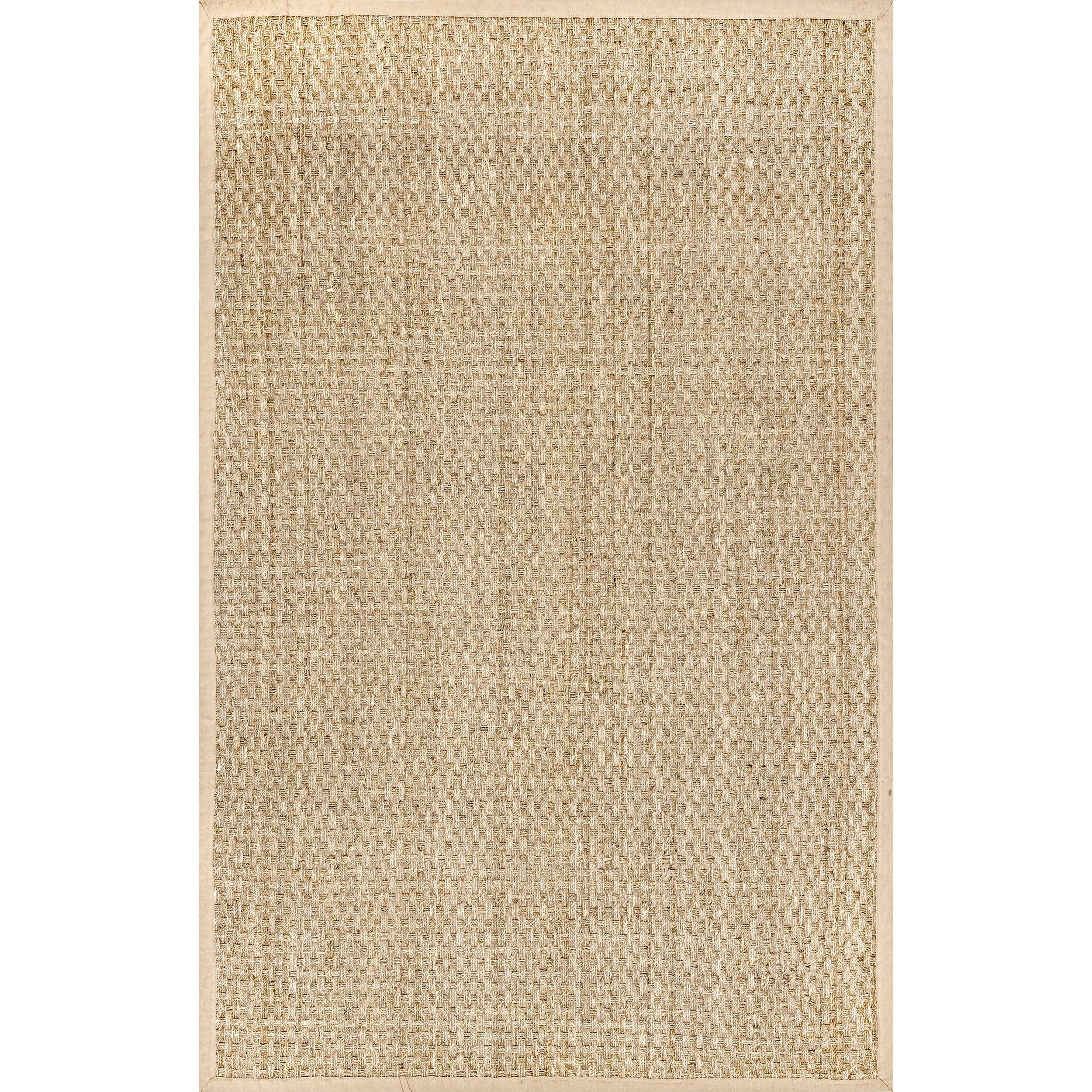 Nuloom Hesse Checker Weave Seagrass Indoor Area Rug, 2' 6" x 4', Natural