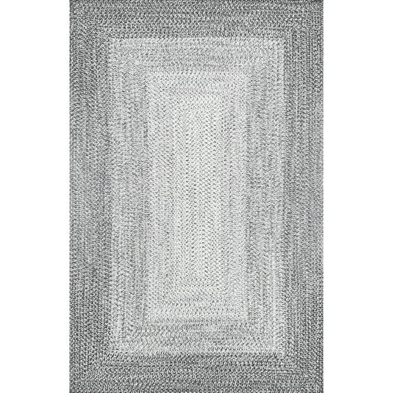 Nuloom Jayda Braided Gradience Indoor/Outdoor Outdoor - Light Gray 3' x 5'