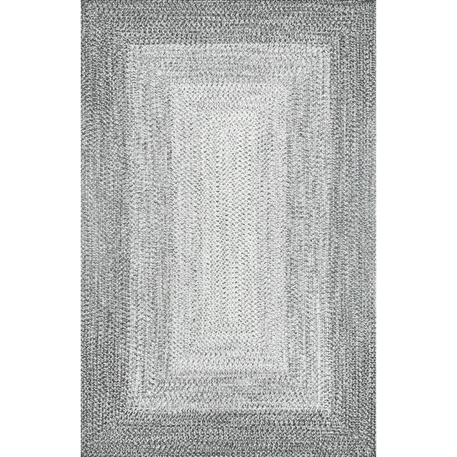 Nuloom Jayda Braided Gradience Indoor/Outdoor Outdoor - Light Gray 3' x 5'