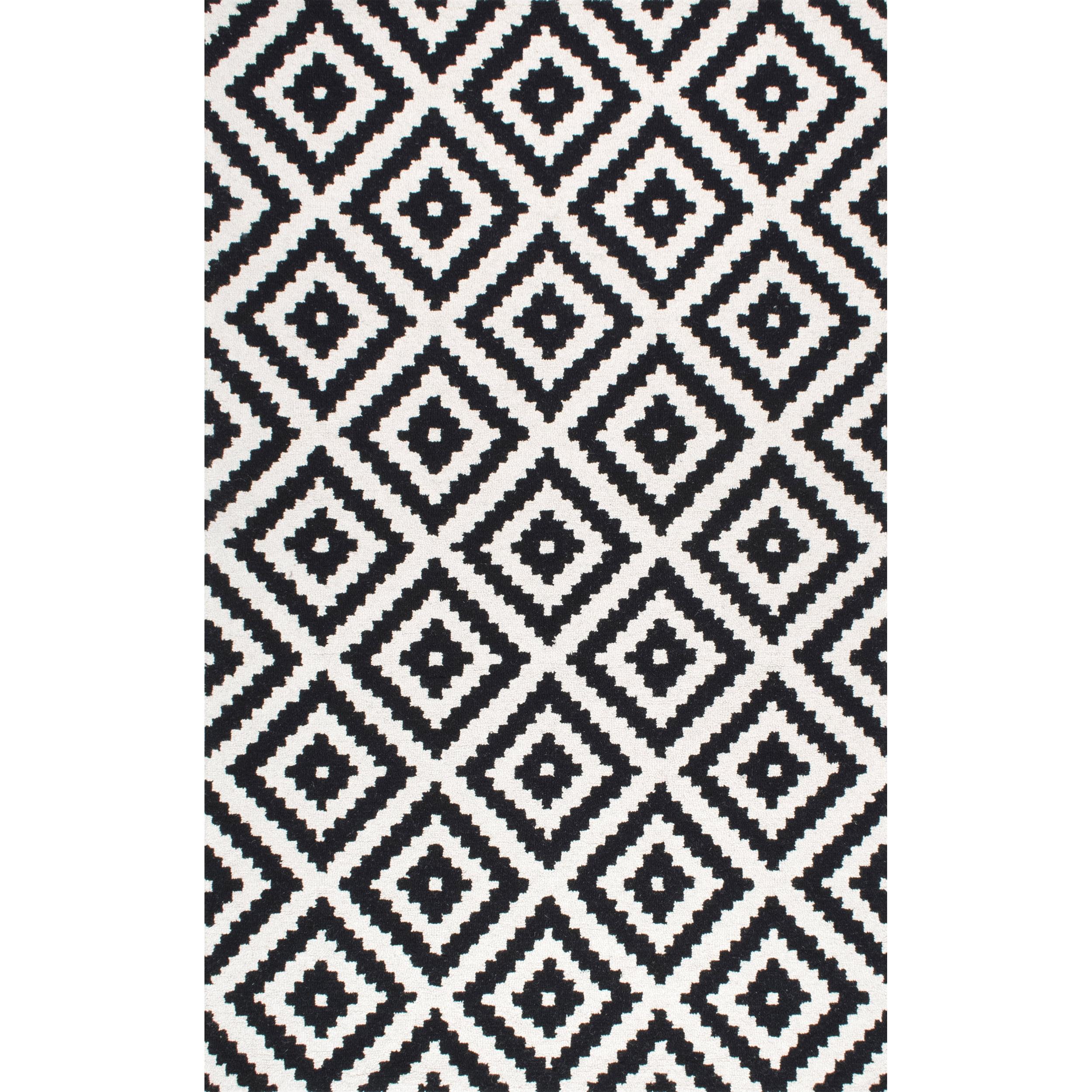 nuLOOM Kellee Contemporary Wool Accent Rug, 3' x 5', Black