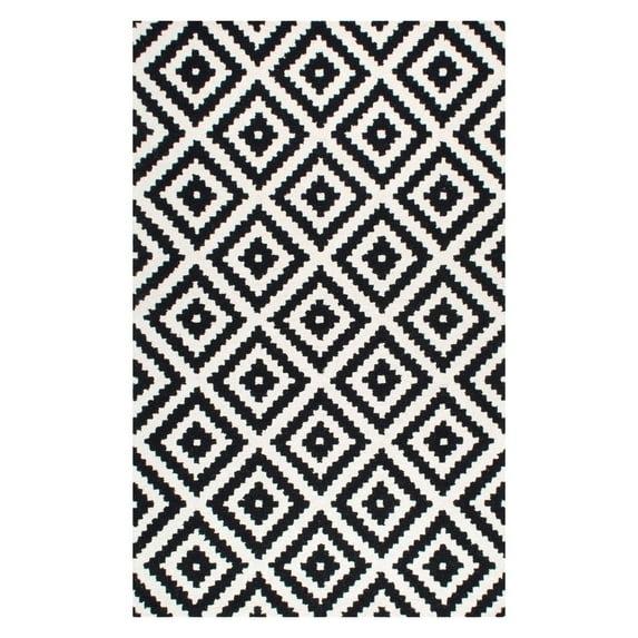 Nuloom Kellee Geometric 5x8 Wool Indoor Area Rug for Living Room Bedroom Dining Room Kitchen, Beige/Brown