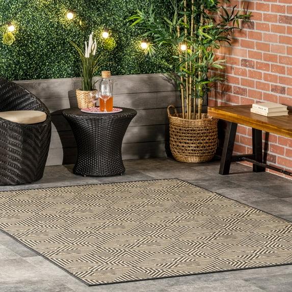 nuLOOM Kelsey Modern Abstract Indoor/Outdoor Area Rug, 9' 6" x 12', Charcoal