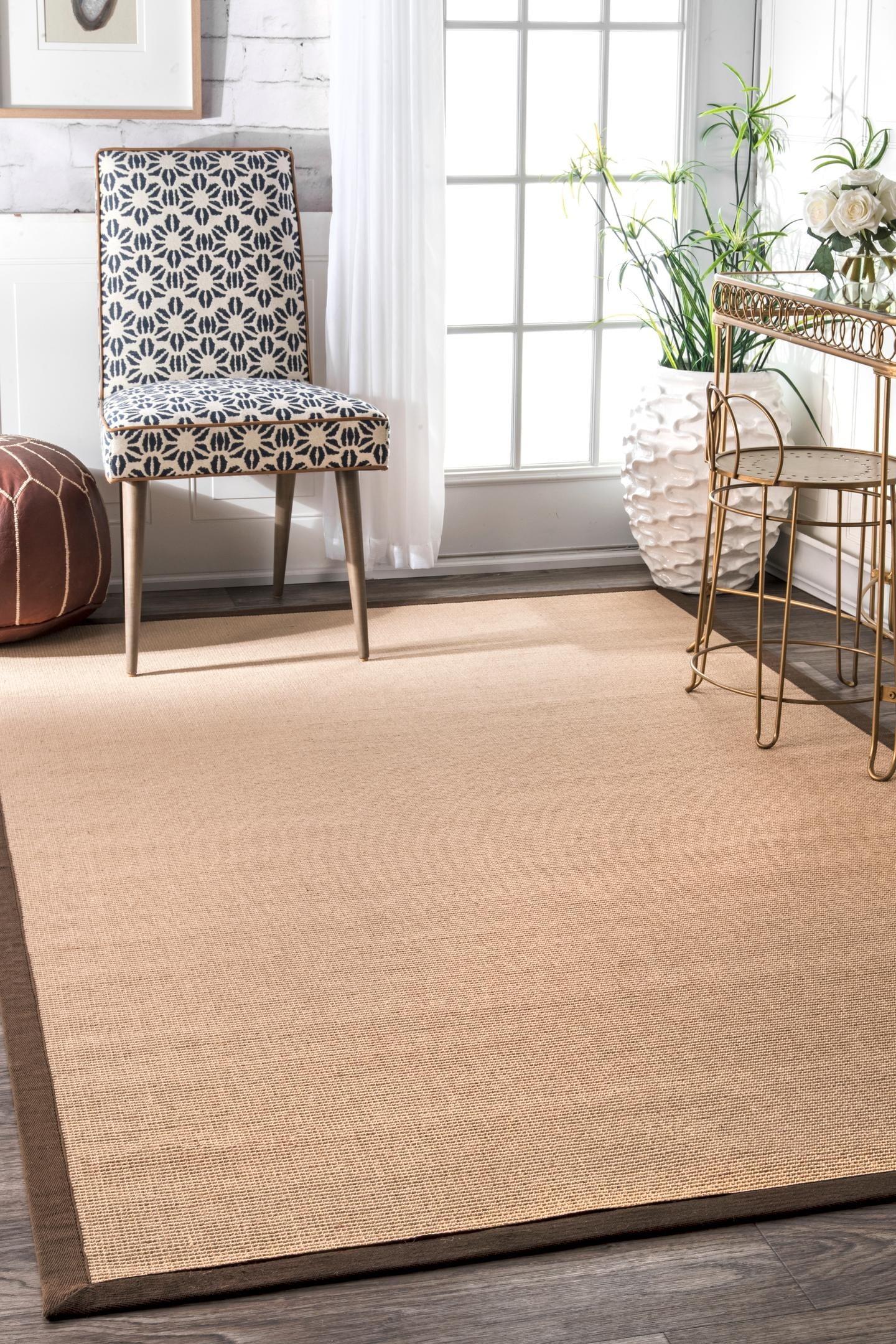 nuLOOM Laurel Machine Woven Jute Area Rug, 6' x 9', Brown