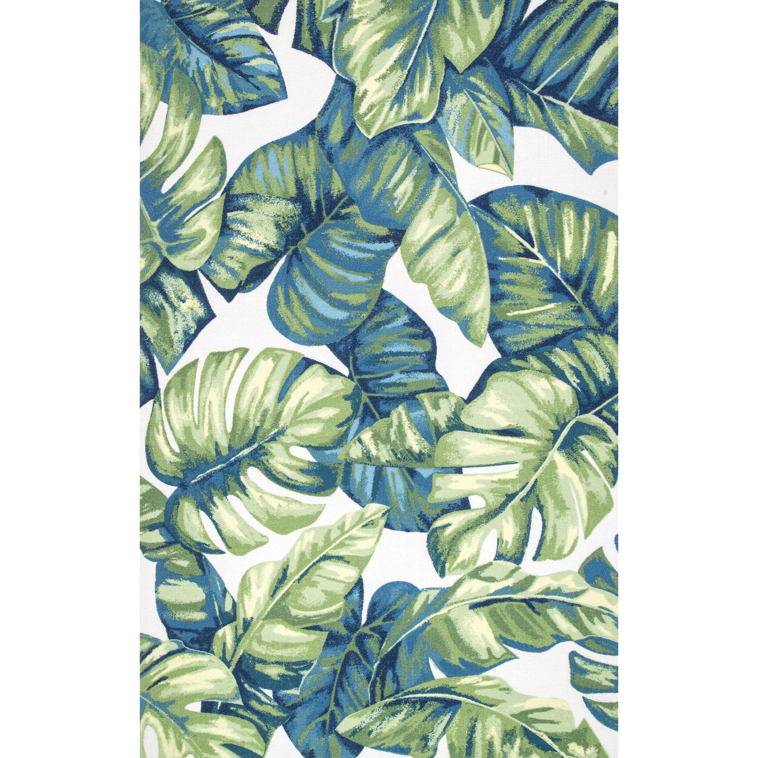 Nuloom Lisa Floral & Paisley 10x14 Indoor/Outdoor Area Rug for Living Room Patio Deck Front Porch Kitchen, Green Multicolor/Ivory
