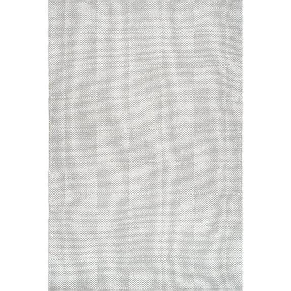 3'x5' Cotton Hand Loomed Lorretta Area Rug Taupe - nuLOOM: Geometric Flat Pile, Handmade Indoor Decor