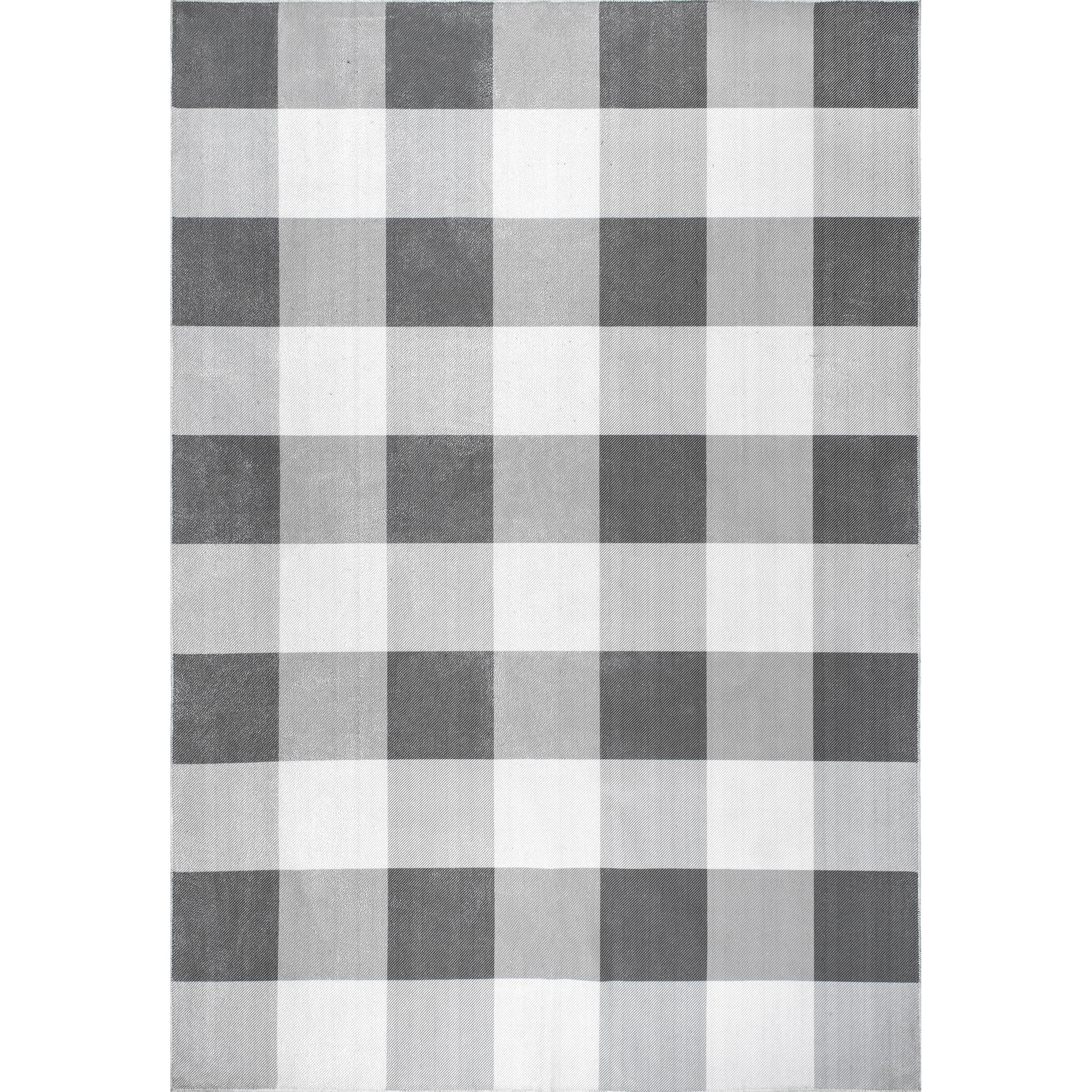 Nuloom Lucy Machine Washable Farmhouse Buffalo Plaid Indoor Area Rug