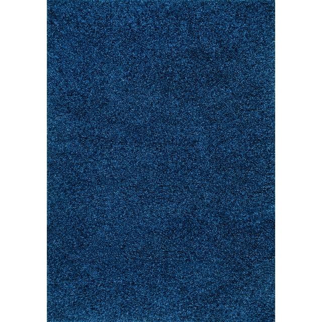 Nuloom Marleen Solid 2x3 Accent Shag Indoor Area Rug for Living Room Bedroom Dining Room Nursery Entryway, Navy