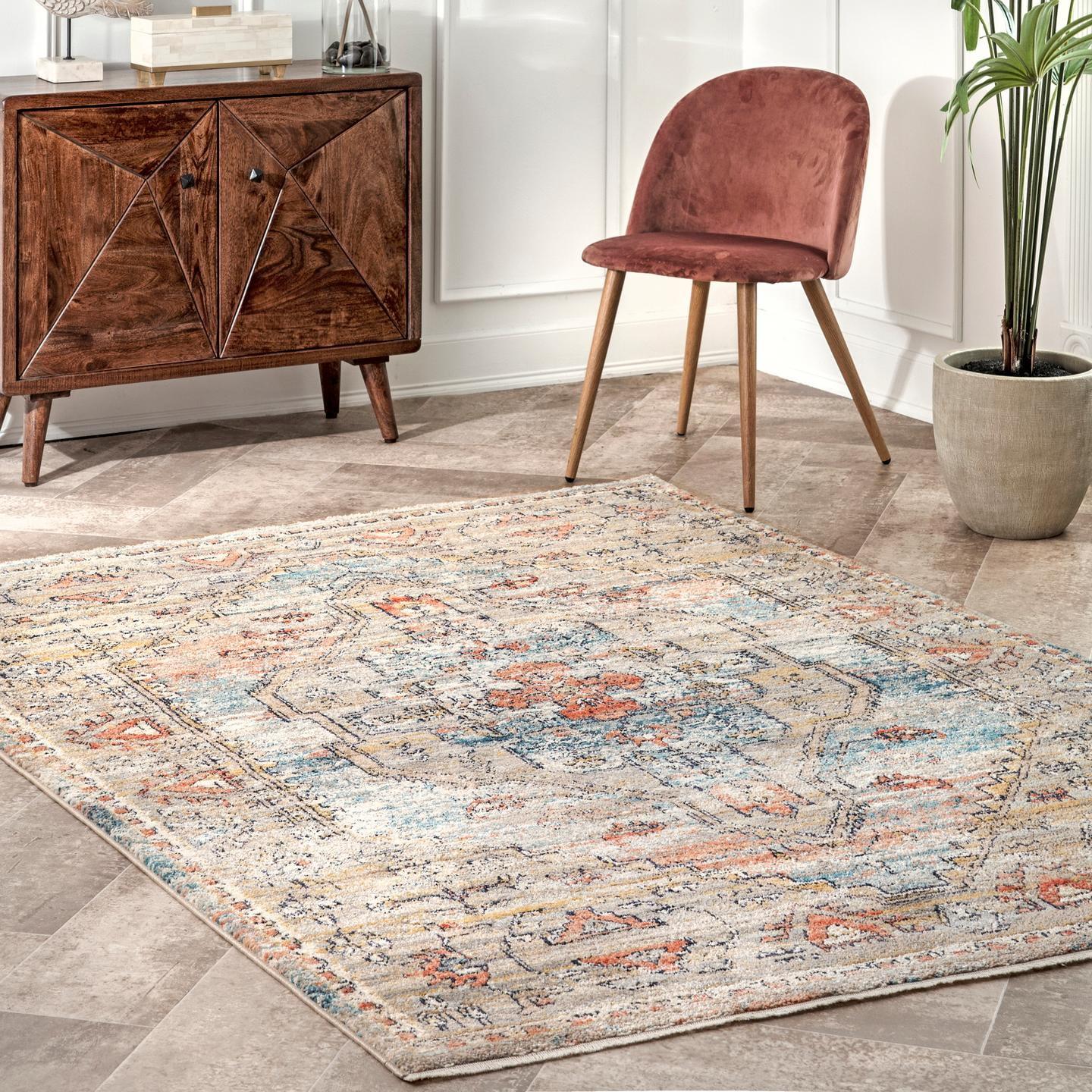 Nuloom Marley Traditional Medallion Fringe Indoor Area Rug