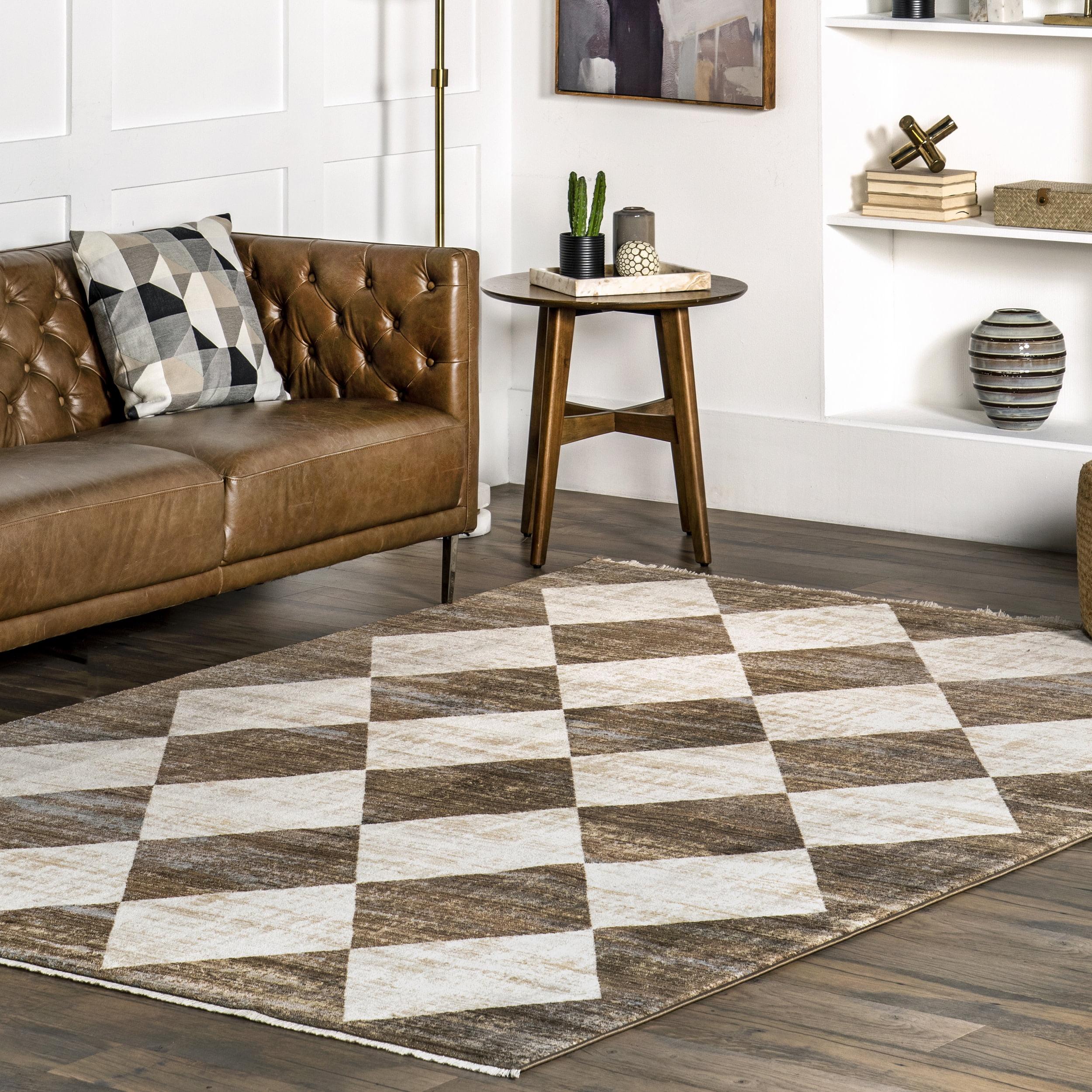 Nuloom Meline Checkered Fringe Indoor Area Rug