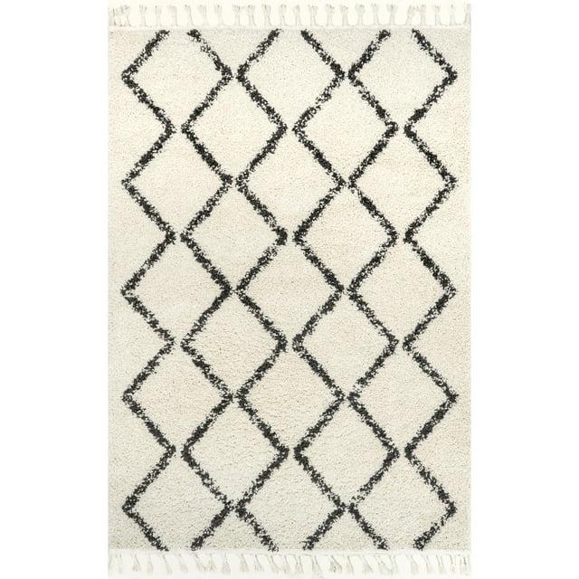 Nuloom Michelle Moroccan 2x3 Accent Indoor Area Rug for Living Room Bedroom Dining Room Entryway, Off White/Ivory