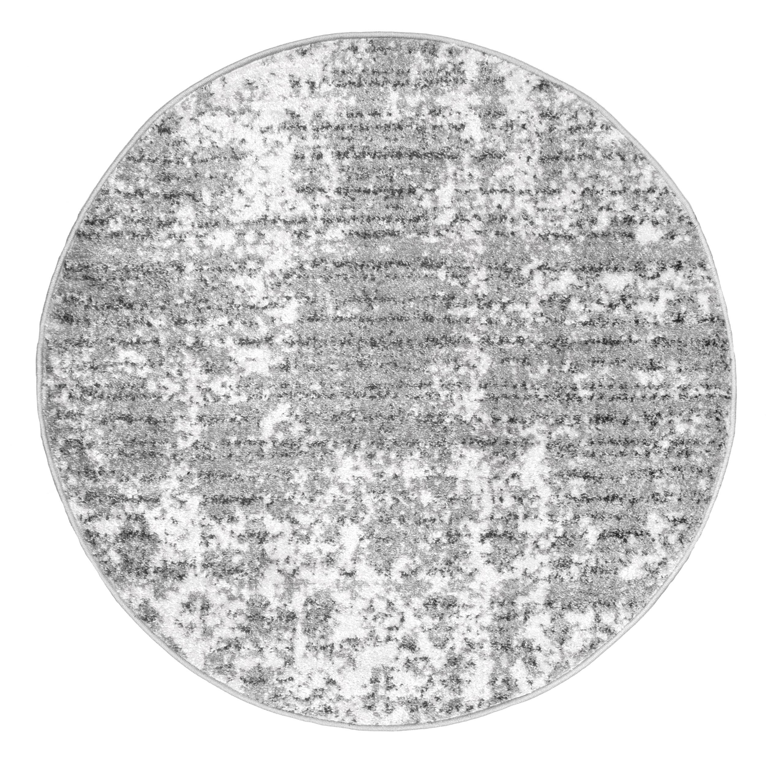 Nuloom Deedra Abstract 10 Round Indoor Area Rug for Living Room Bedroom Dining Room Kitchen, Grey/Ivory