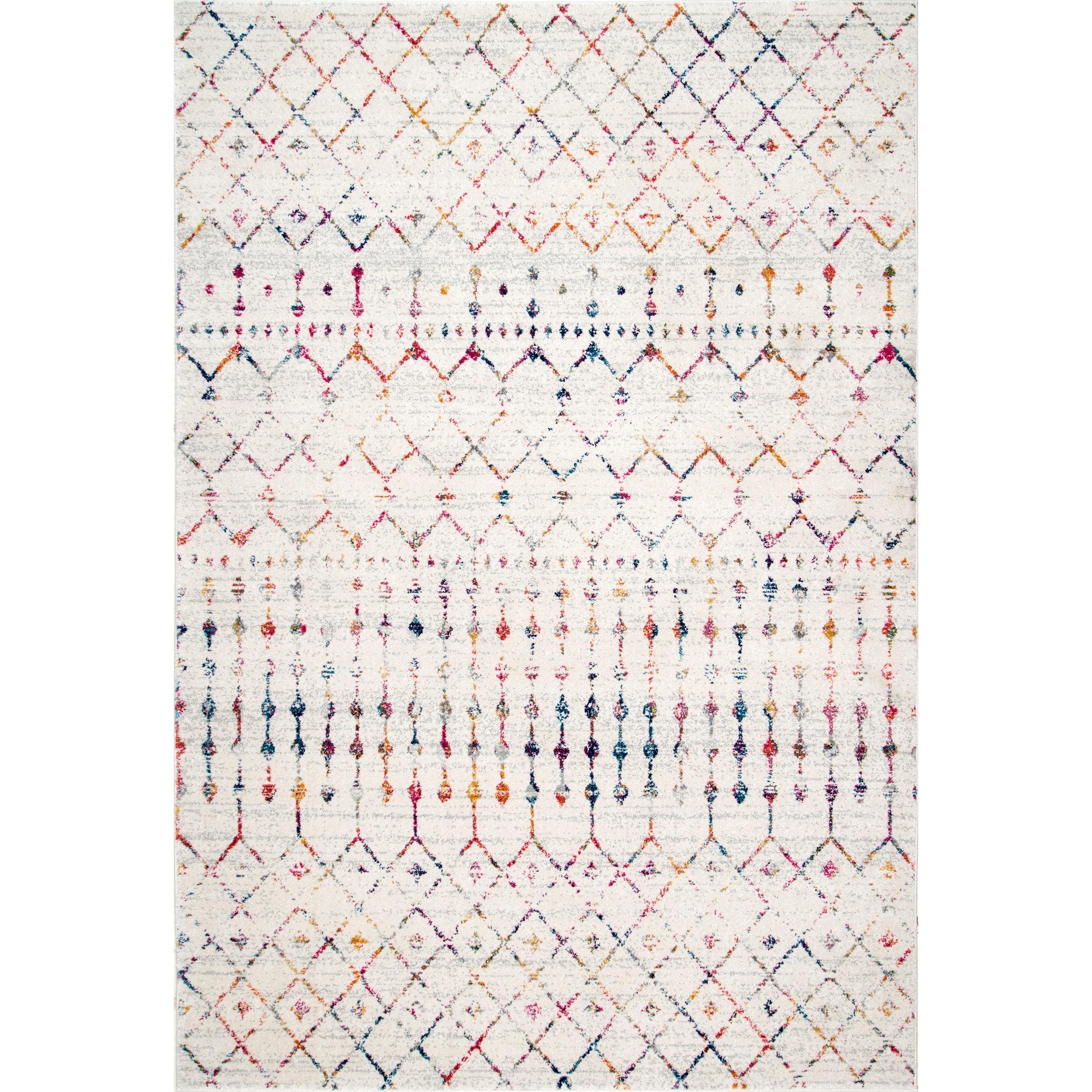 nuLOOM Moroccan Blythe Light Multi 6' 7" x 9' Transitional Area Rug