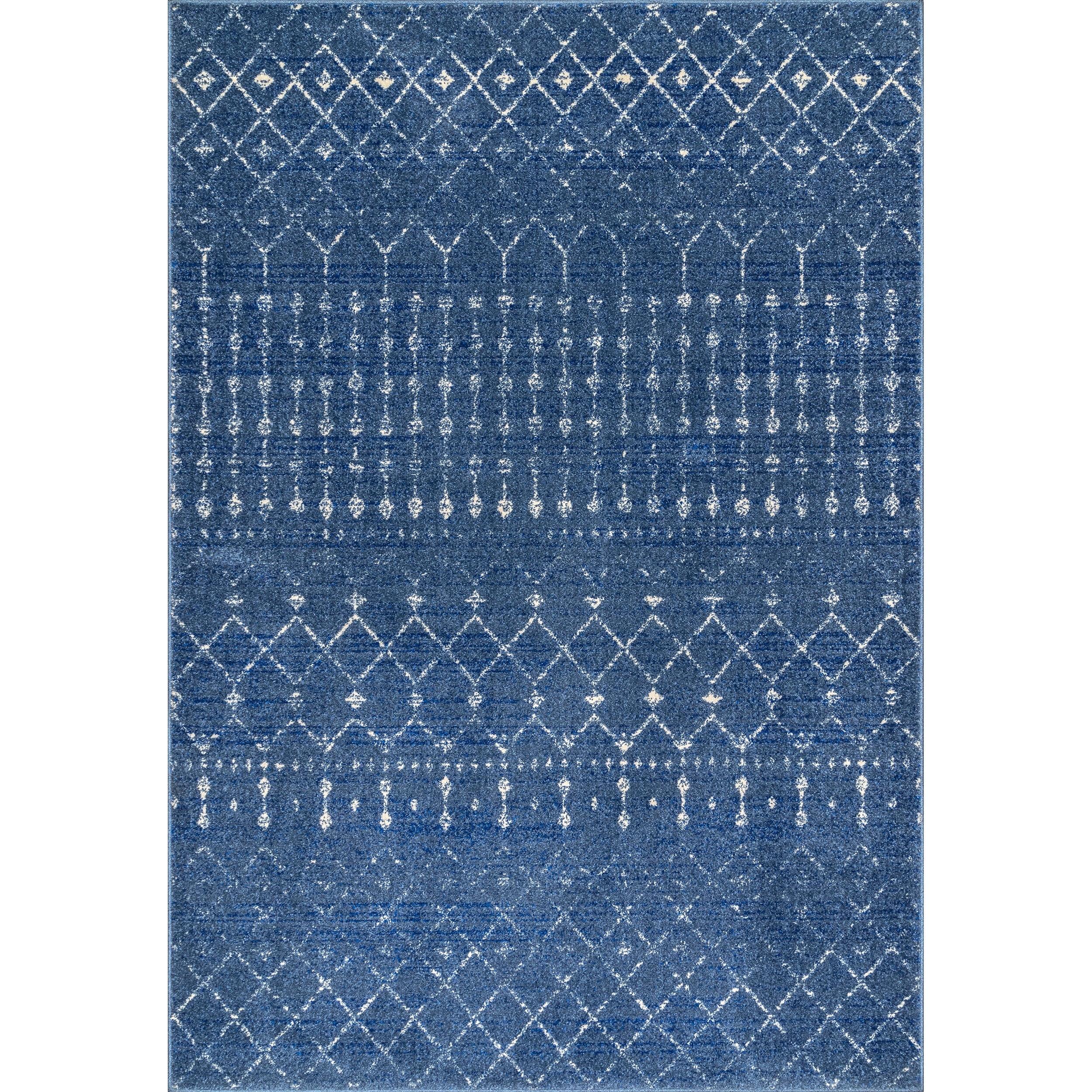 nuLOOM Moroccan Blythe Dark Blue 5' x 7' 5" Transitional Area Rug