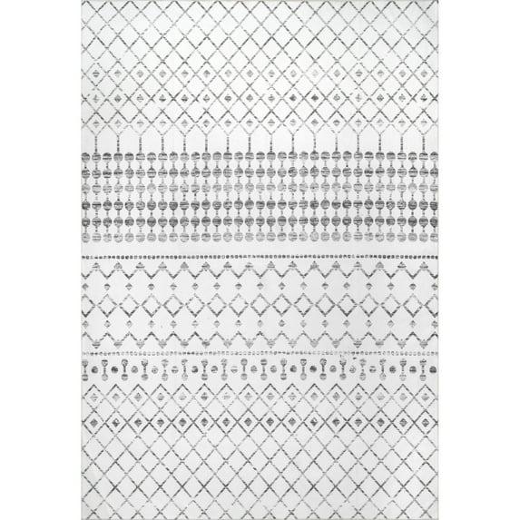 Nuloom Moroccan Blythe Pet Friendly Machine Washable Area Rug, Square 6' x 6', Grey