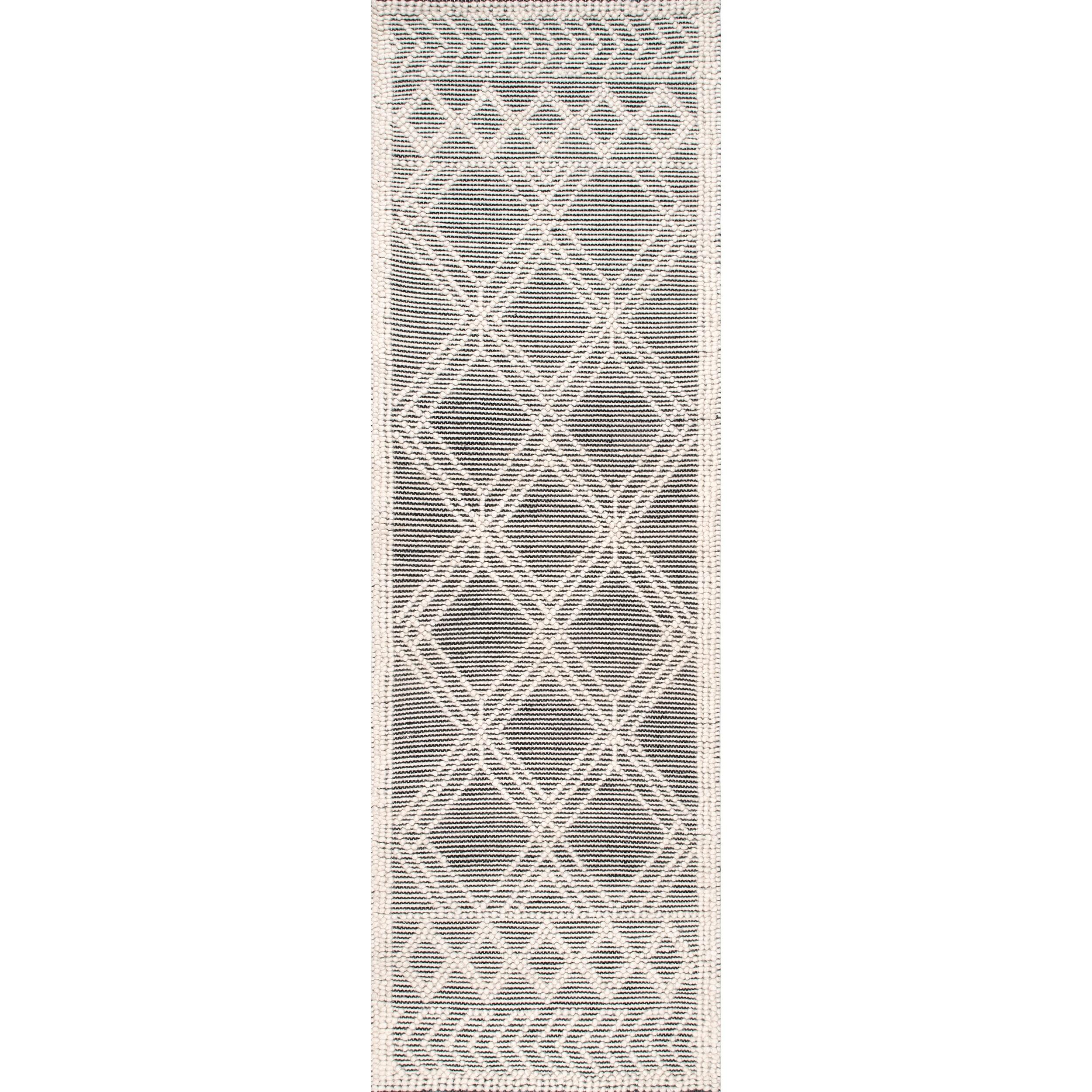 Nuloom Natti Contemporary Trellis Kitchen Runner Indoor Area Rug - Hallway, Entryway, 2' 6" x 6', Gray