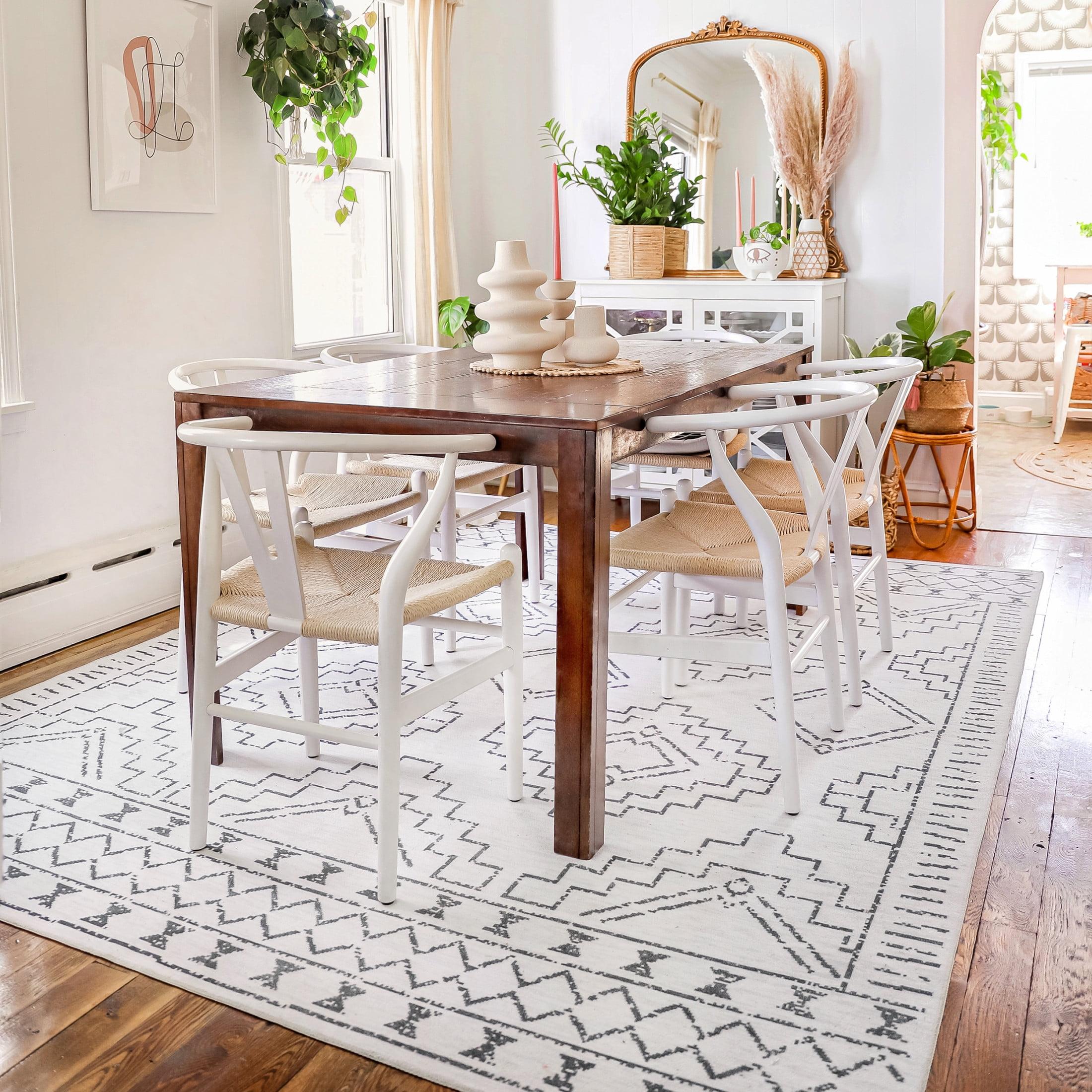 Nuloom Noa Pet Friendly Machine Washable Moroccan Area Rug, 5' x 8', White