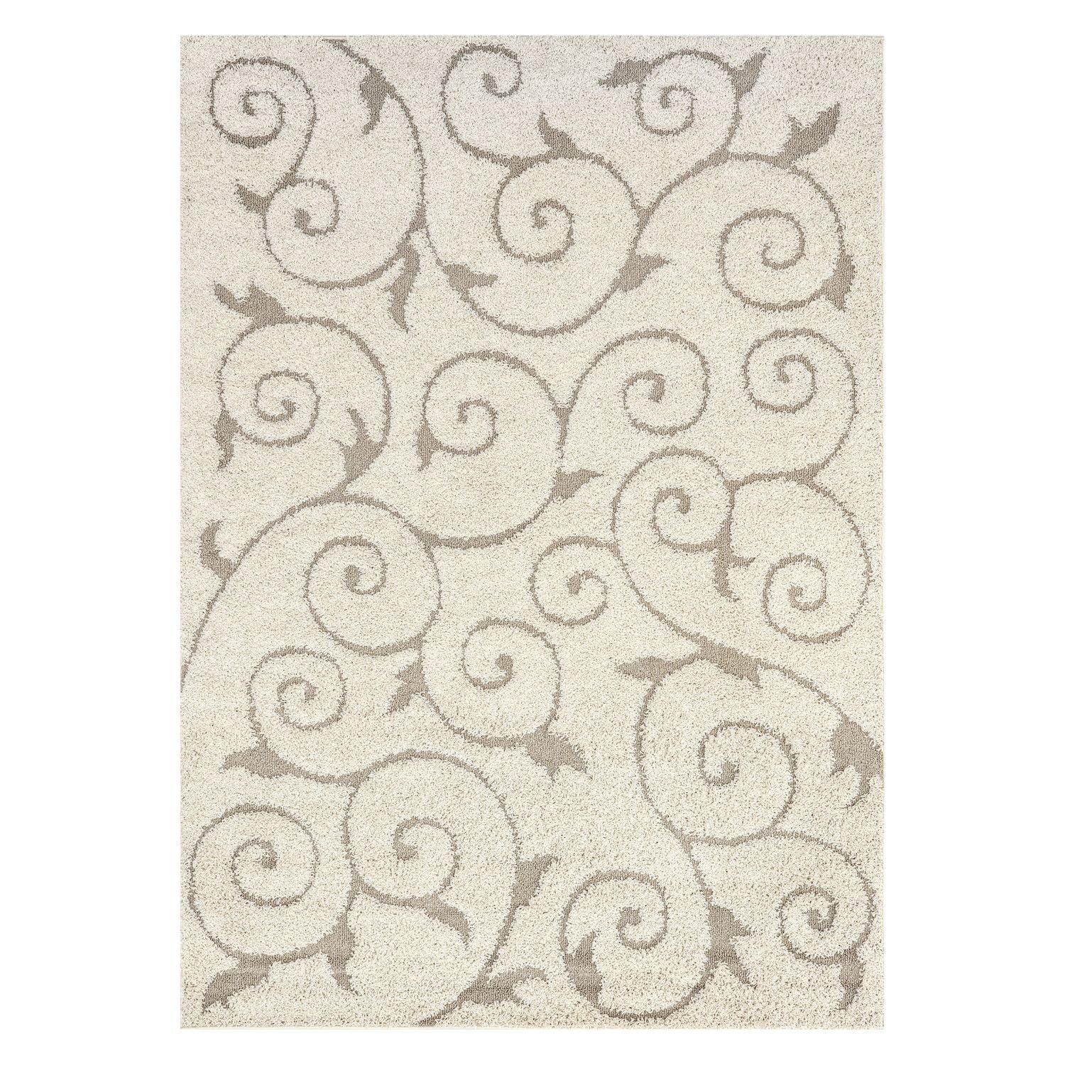 Beige Medallion 4' x 6' Synthetic Easy Care Area Rug