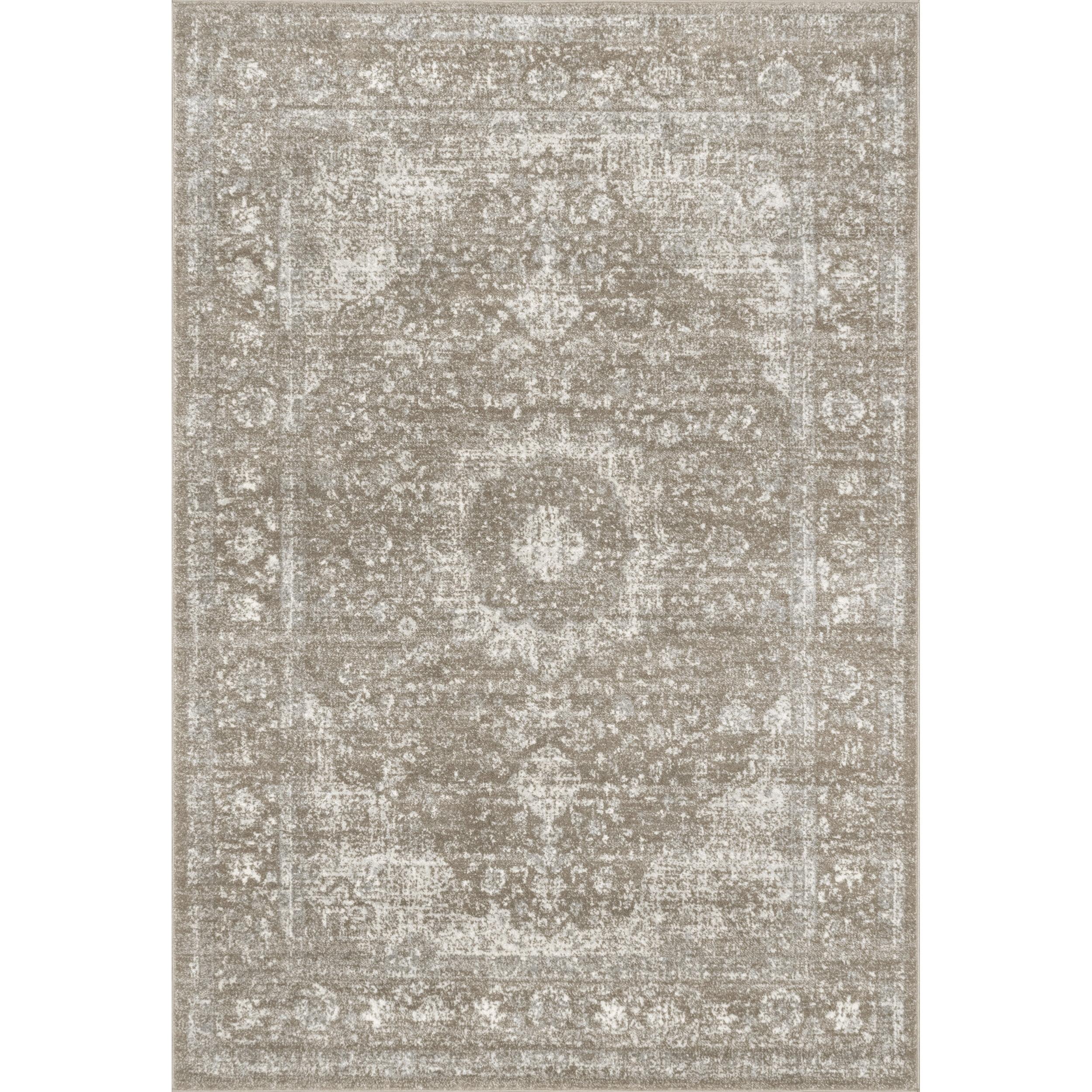Nuloom Verona Oriental/Persian 4x6 Indoor Area Rug for Living Room Bedroom Dining Room Kitchen, Brown/Off White