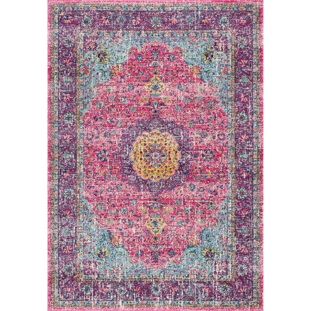 Nuloom Verona Vintage Persian Indoor Area Rug, 5' x 7' 5", Fuchsia