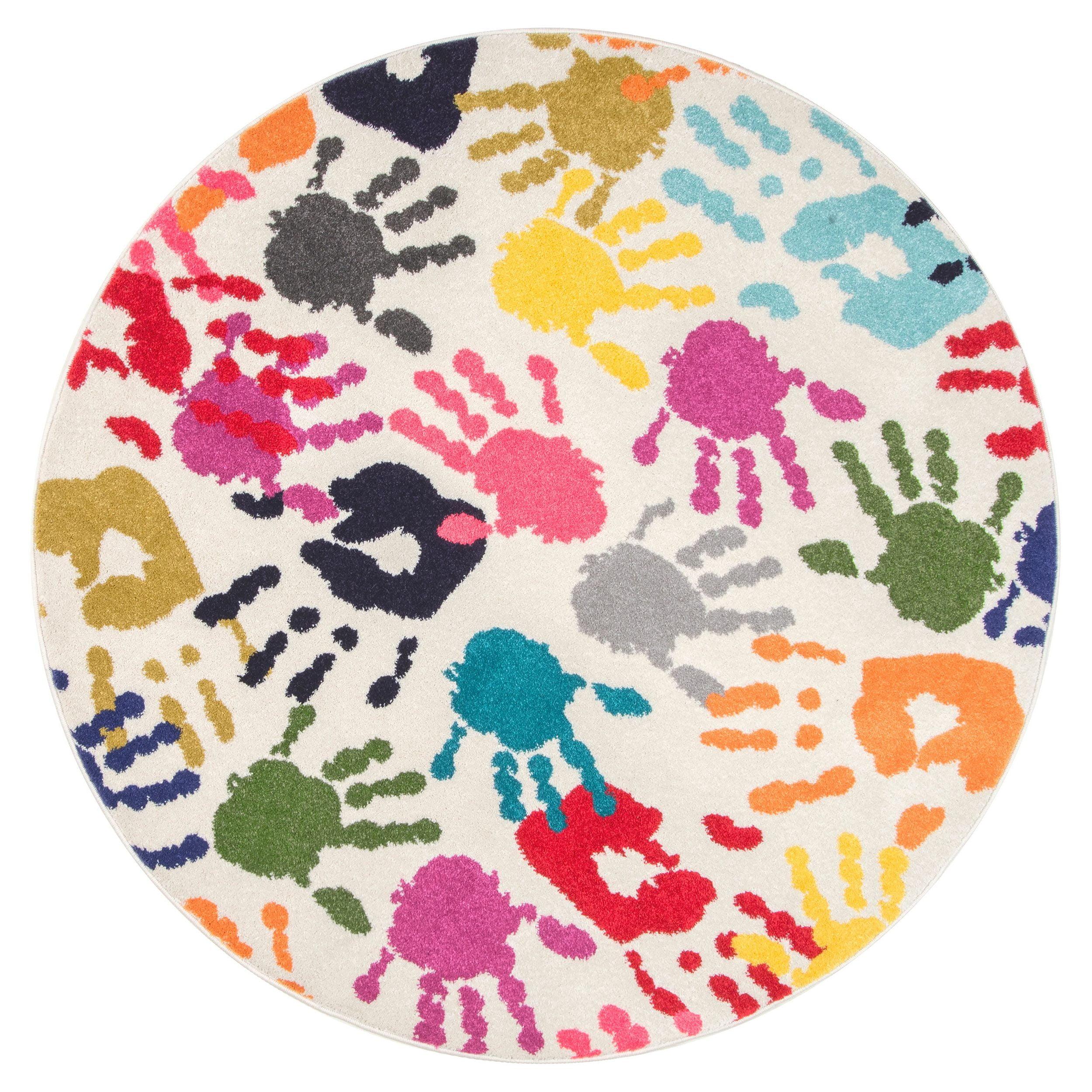 Nuloom Pinkie Handprint Kids Area Rug