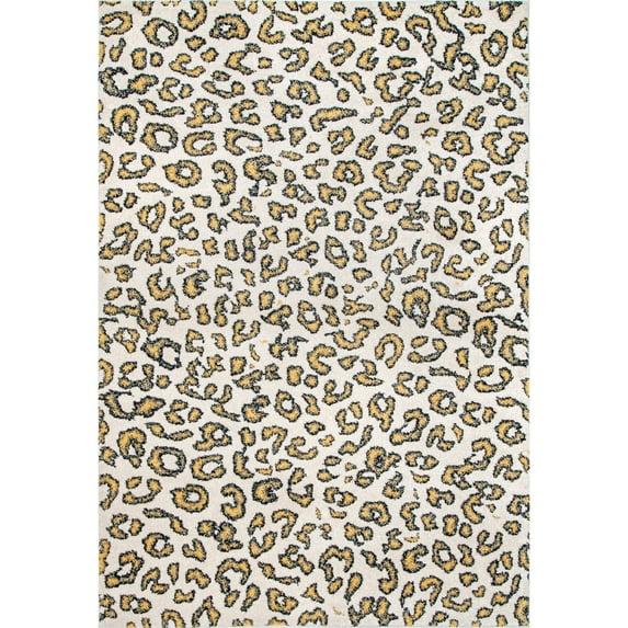 Nuloom Leopard Animal 5x7 Indoor Area Rug for Living Room Bedroom Dining Room Kitchen, Beige/Ivory