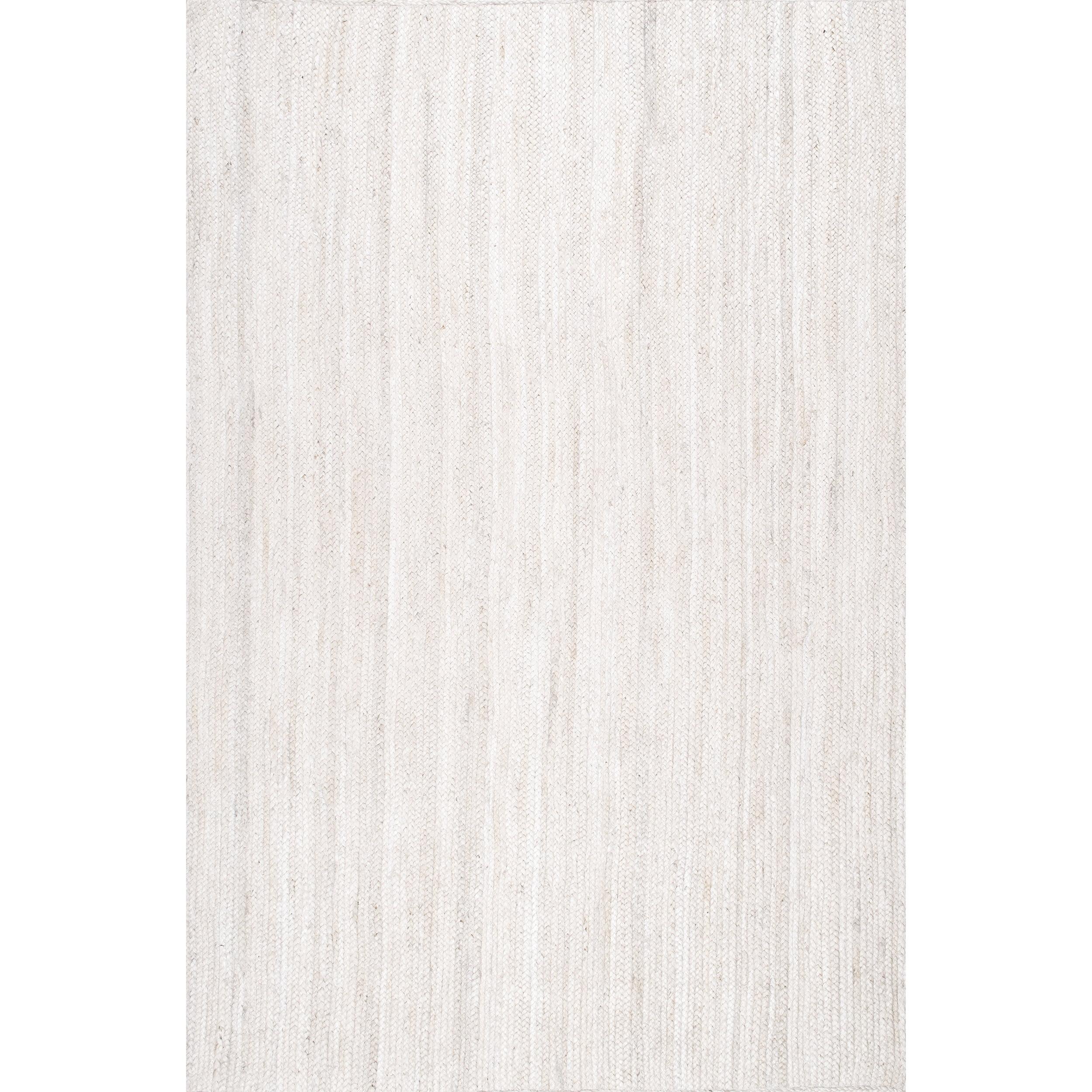 nuLOOM Rigo Hand Woven Jute Off-White 2' 3" x 4' Farmhouse Area Rug