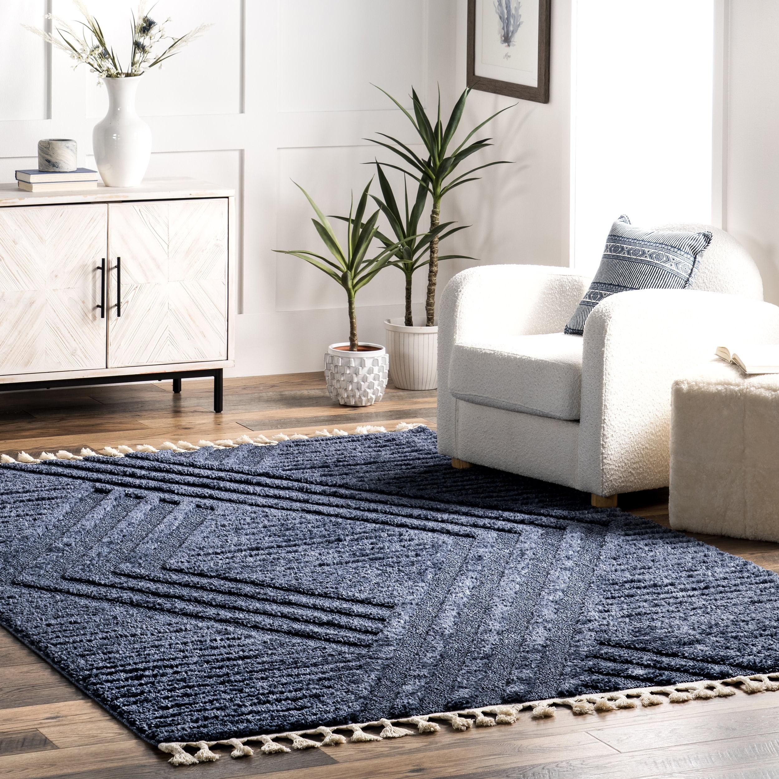 Nuloom Risette Geometric Shag Tassel Indoor Area Rug