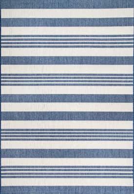 Nuloom Robin Striped 10x14 Indoor/Outdoor Area Rug for Living Room Patio Deck Front Porch Kitchen, Blue/Ivory
