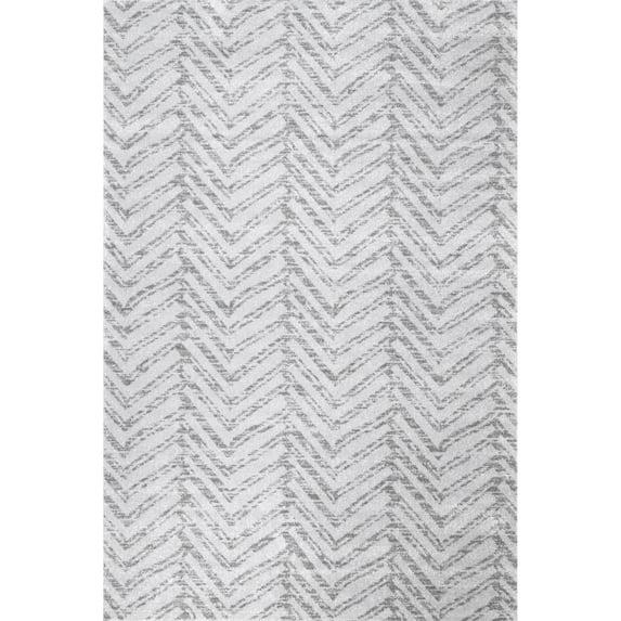 Nuloom Rosanne Geometric 7x9 Indoor Area Rug for Living Room Bedroom Dining Room Kitchen, Grey/Ivory