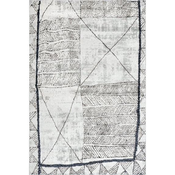 Nuloom Simone Global-Inspired Moroccan Cotton Blend Indoor Area Rug - Beige 5x7