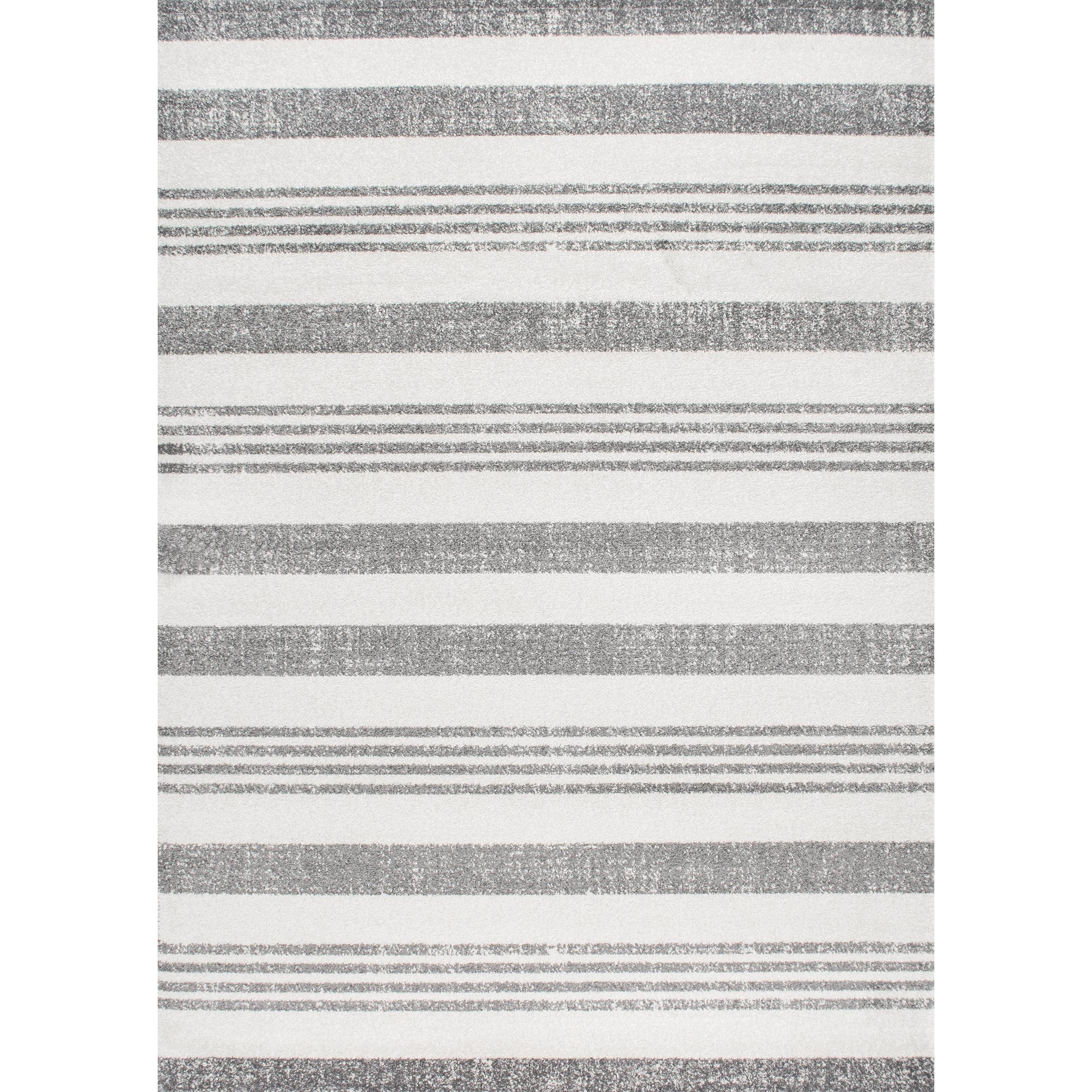 5'x8' Solid Loomed Area Rug Beige/Gray - nuLOOM: Contemporary Flat Pile, Stain-Resistant, Indoor Use, Polypropylene
