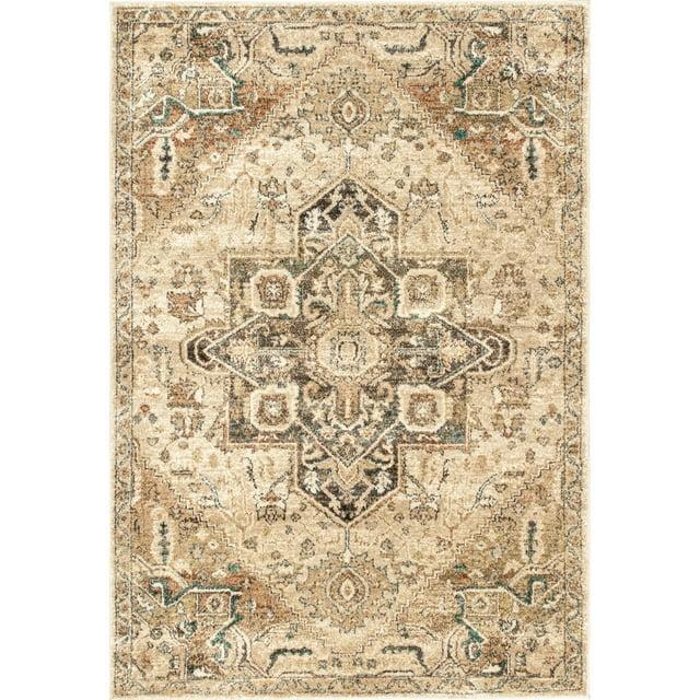 Nuloom Tabetha Geometric 7x9 Indoor Area Rug for Living Room Bedroom Dining Room Kitchen, Tan/Ivory
