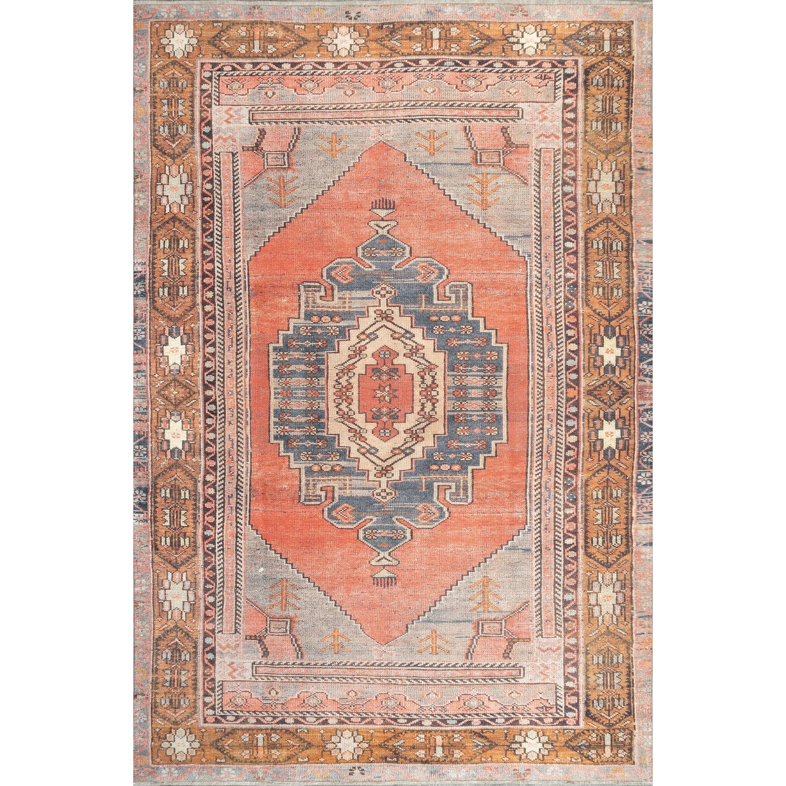 nuLOOM Tena Tribal Area Rug, 4' x 6', Orange