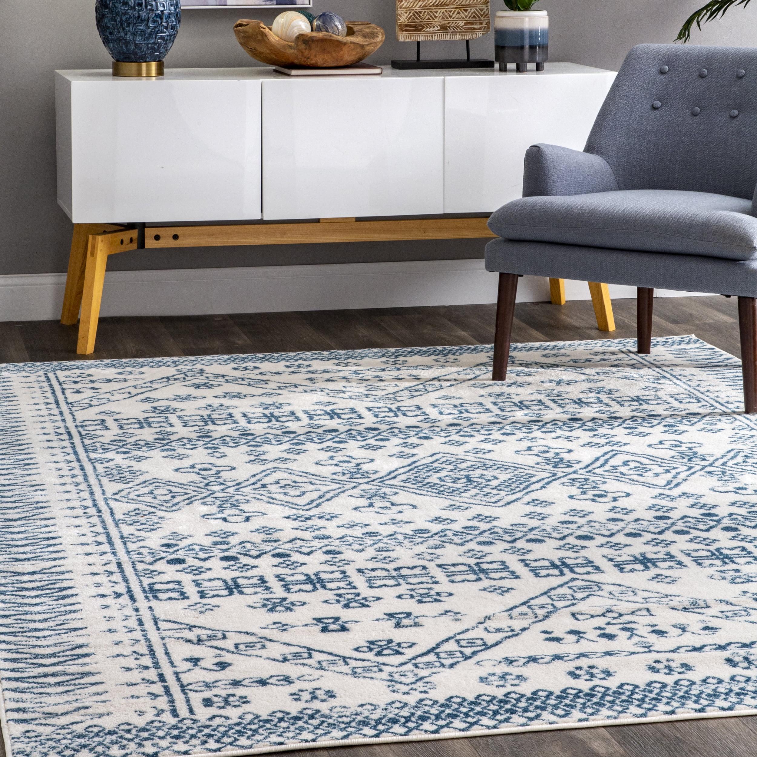 Nuloom Frances Moroccan 3x5 Accent Indoor Area Rug for Living Room Bedroom Dining Room Entryway, Blue
