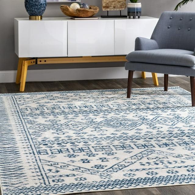 Nuloom Frances Moroccan 3x5 Accent Indoor Area Rug for Living Room Bedroom Dining Room Entryway, Blue