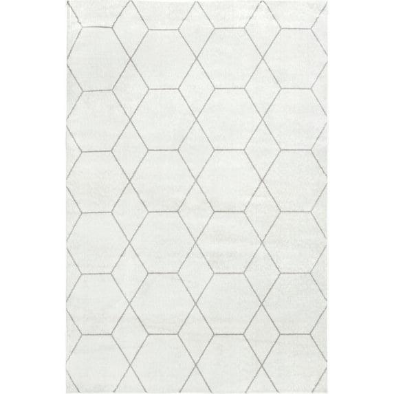 Nuloom Veronica Geometric 9x12 Indoor Area Rug for Living Room Bedroom Dining Room Kitchen, Beige/Ivory