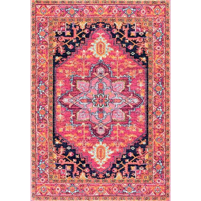 nuLOOM Vonda Fancy Persian Area Rug, 9' 10" x 14', Pink